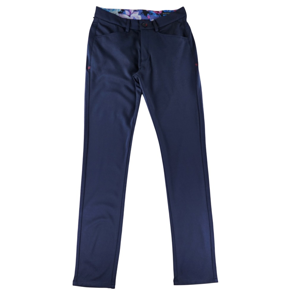 Au Noir Golf Pants Men 31 Navy Blue Sophisticated Slim Performance Stretch
